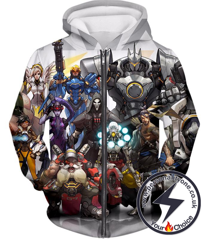 Overwatch Best Game Heroes Zip Up Hoodie